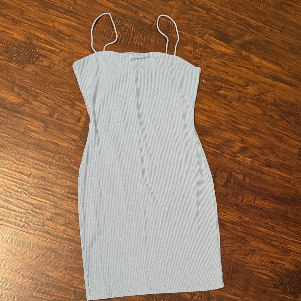 SHEIN Ribbed Spaghetti Strap Mini Dress